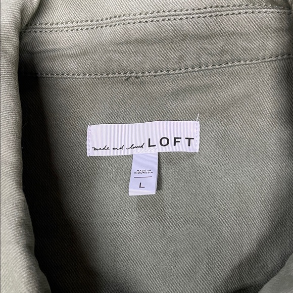 Loft Women's Green Utility Jacket Large - Picture 8 of 11